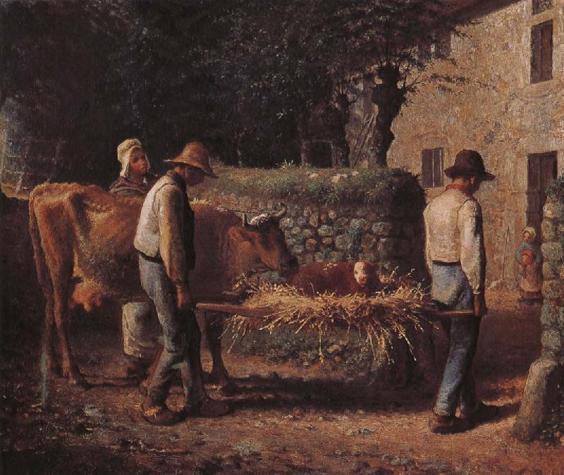 Jean Francois Millet Cow oil painting image